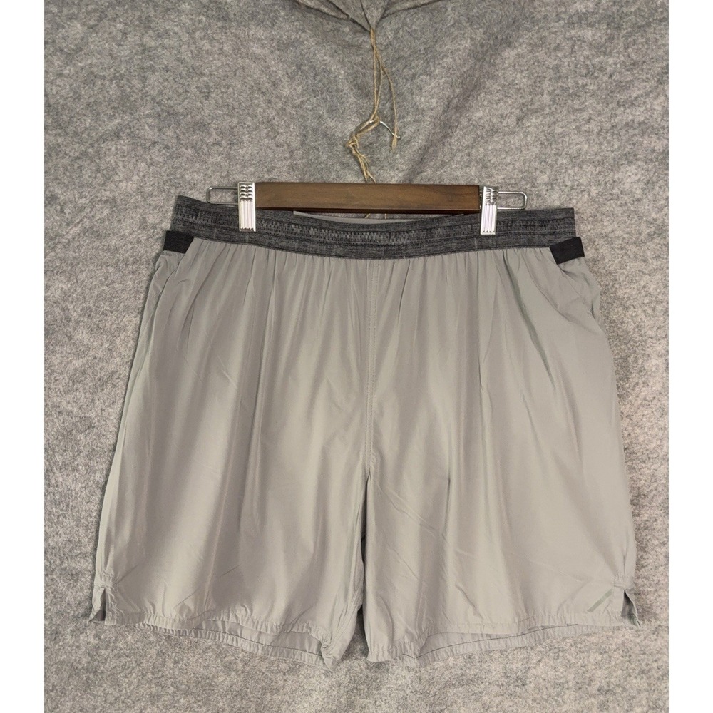 Hill City 321 Running Shorts Mens Sz L Gray Lined Lightweight Pockets 7" Inseam